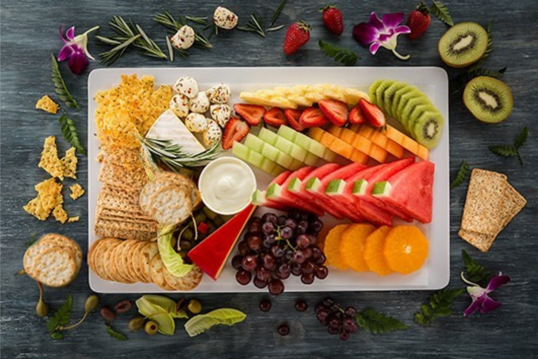 Gourmet Cheese, Fruit & Crackers