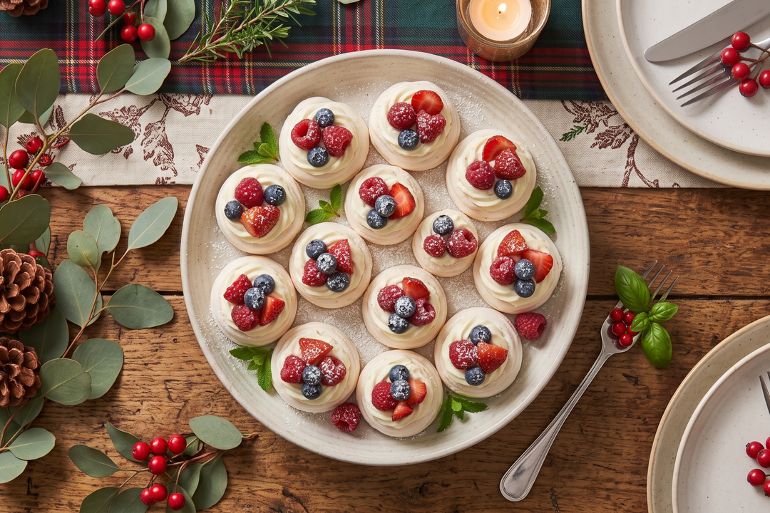 Mini Pavlova with Fresh Berries