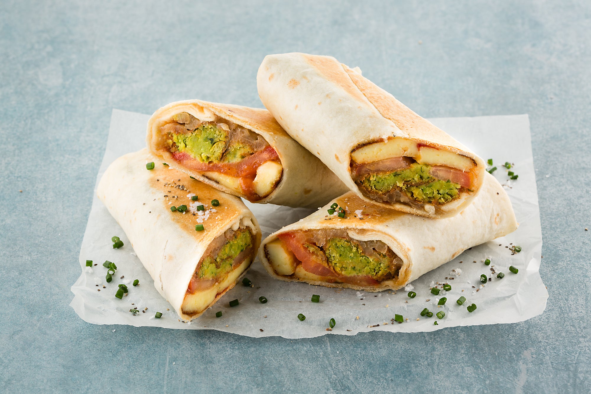 Vegetarian Toasted Tortilla Wraps